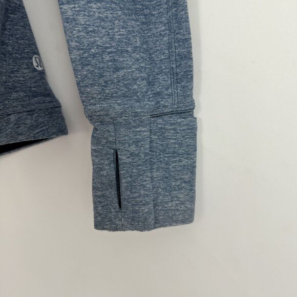 LULULEMON Runderful Long Sleeve Top 12 Heathered Petrol Blue EUC B88 - Picture 5 of 8